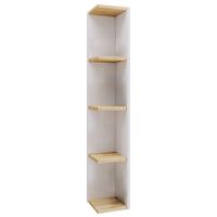 Eckregal Honsa Weiß, Honigeiche Dekor B: 15cm - Honigeiche/Weiß, Design, Holzwerkstoff (15/97/17cm) - MID.YOU