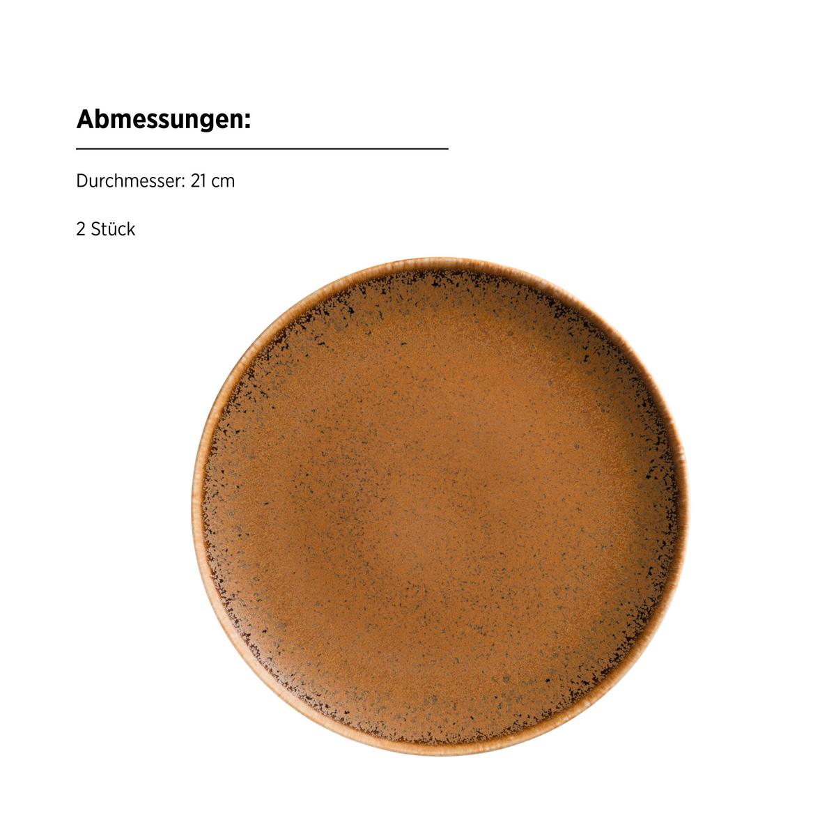 Kombiservice Grumpy 2 Personen Geschirr Set - Cognac, Basics, Keramik - Mäser