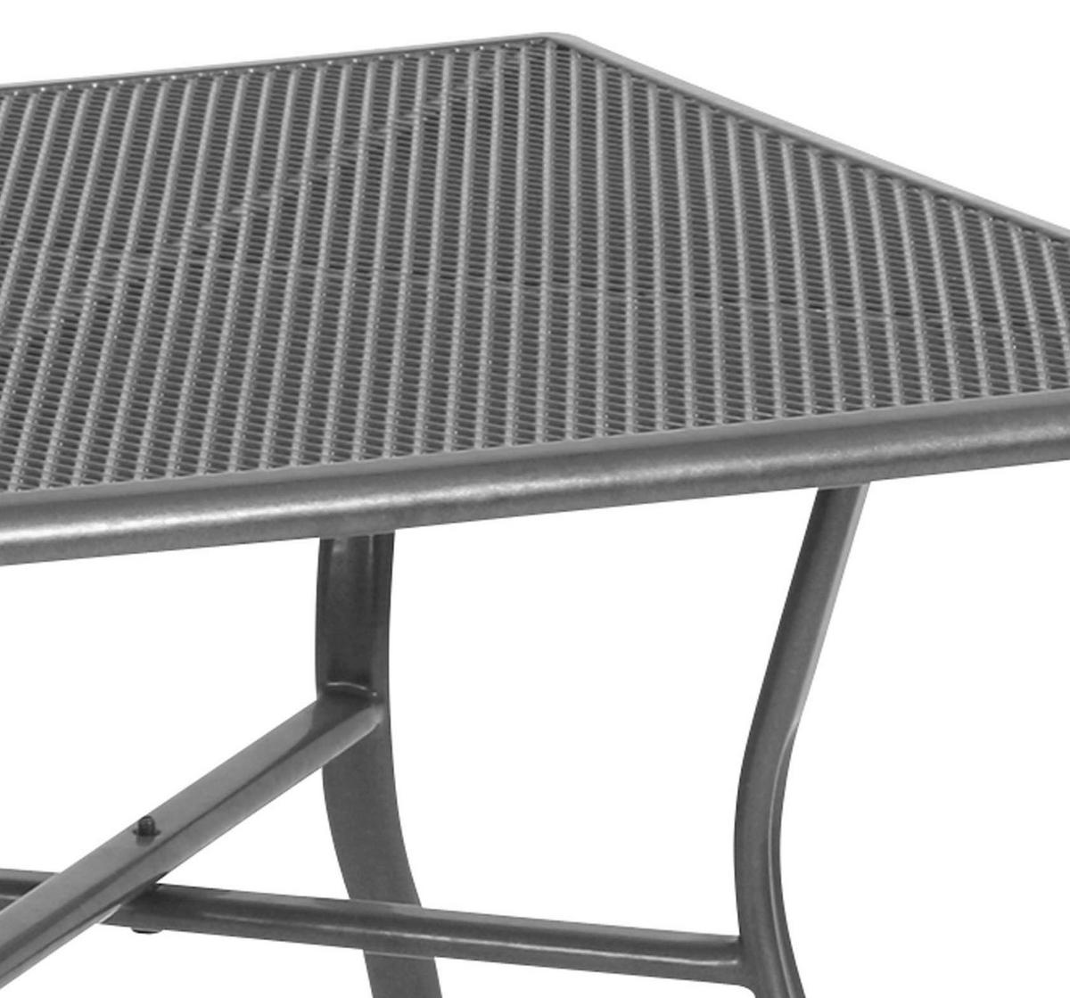 Gartentisch Toulouse Stahl Ø 70 Cm - Grau, Basics, Metall (70/70/74cm) - Gardenson