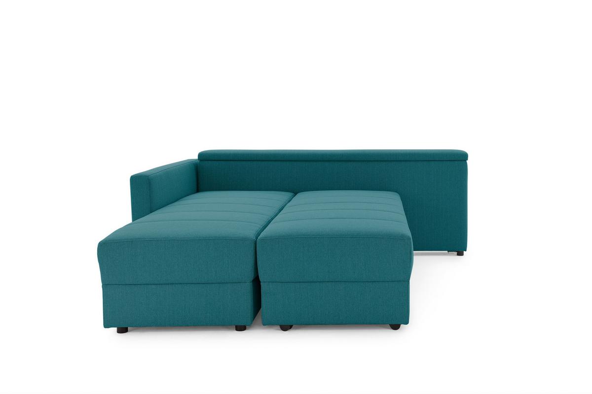 Ecksofa Looks IIi - Petrol/Schwarz, Design, Textil (287/229cm) - LOOKS by W.Joop