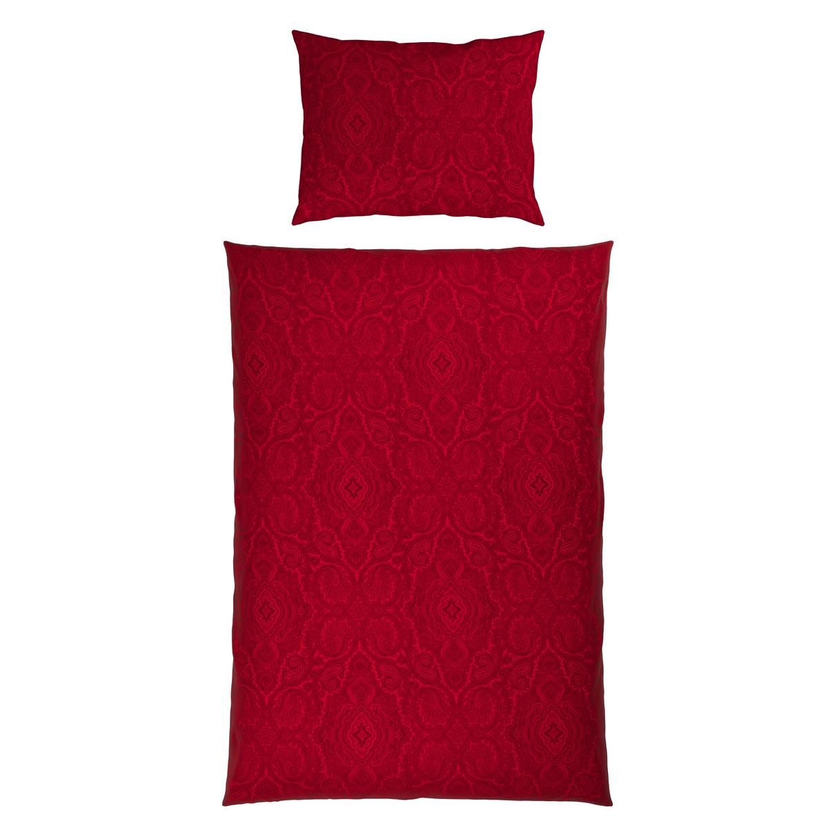 Renforcé-bettwäsche 140x200 Cm Leona Rot Ornamente - Rot, ROMANTIK / LANDHAUS, Textil - James Wood