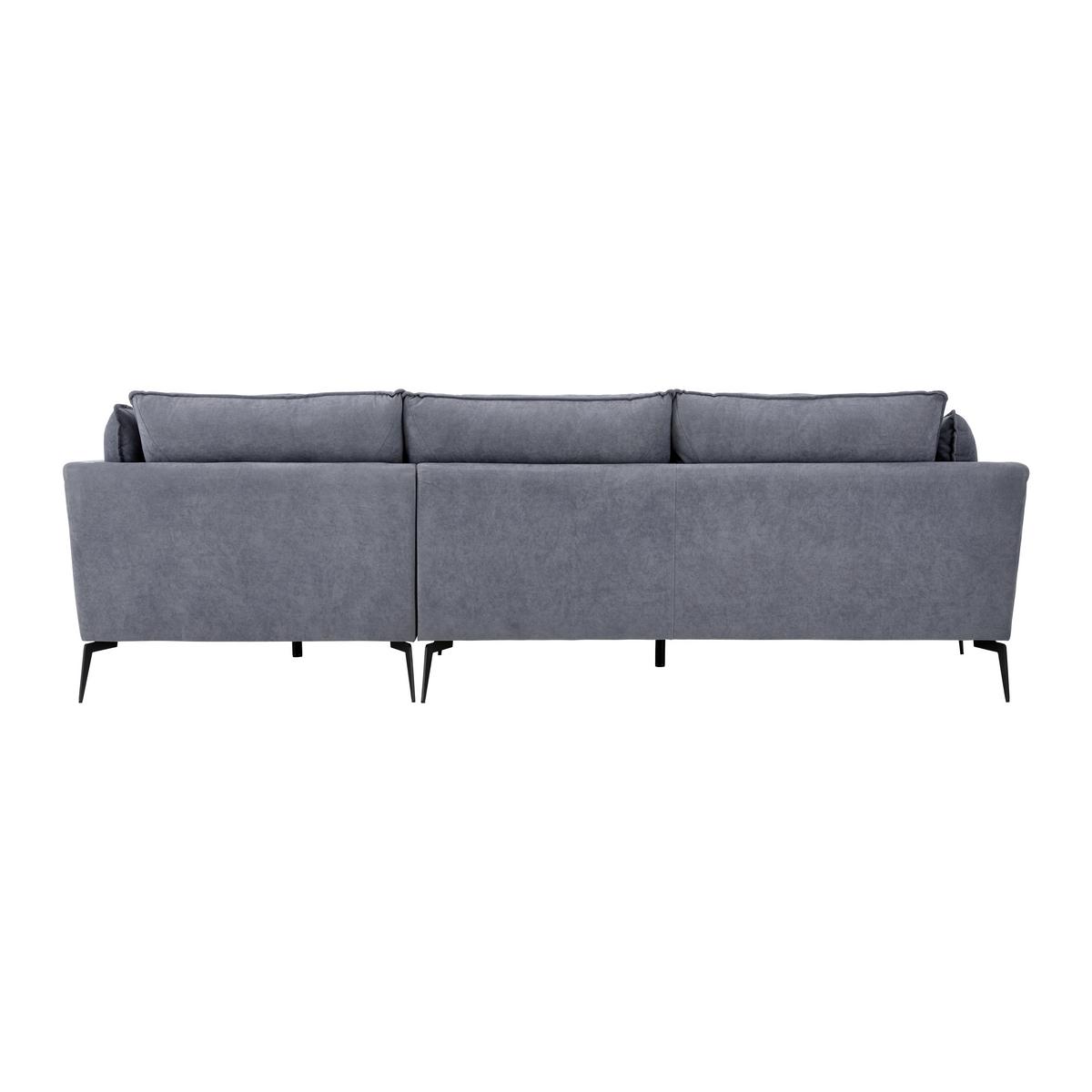 Sedací souprava SANDRO šedá - šedá/černá, Moderní, kov/dřevo (258/86/160cm) - Bessagi Home