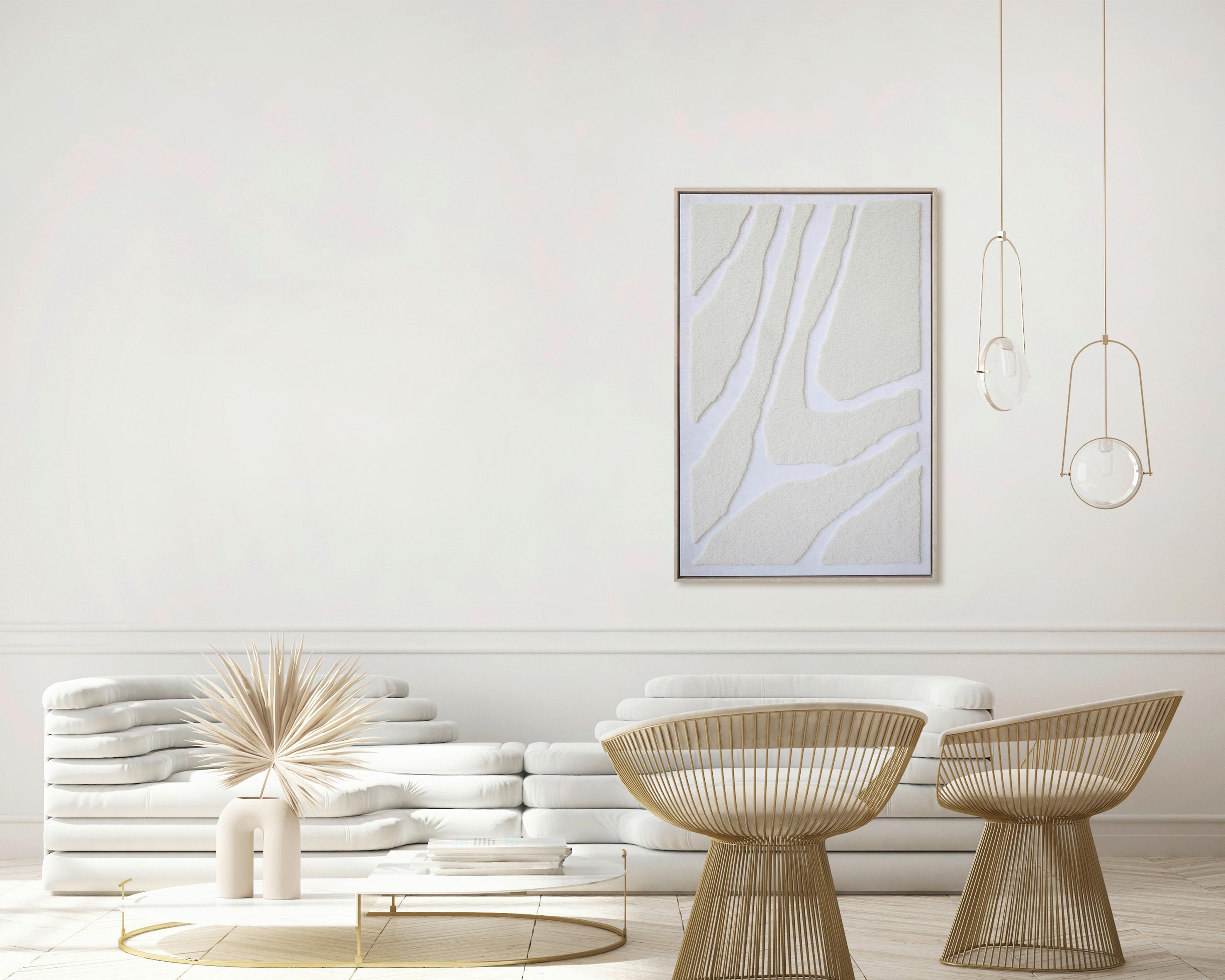 Obraz na plátně LOTTA, 60x90cm - bílá/přírodní barvy, Moderní, kompozitní dřevo/textil (60/90cm) - Mömax