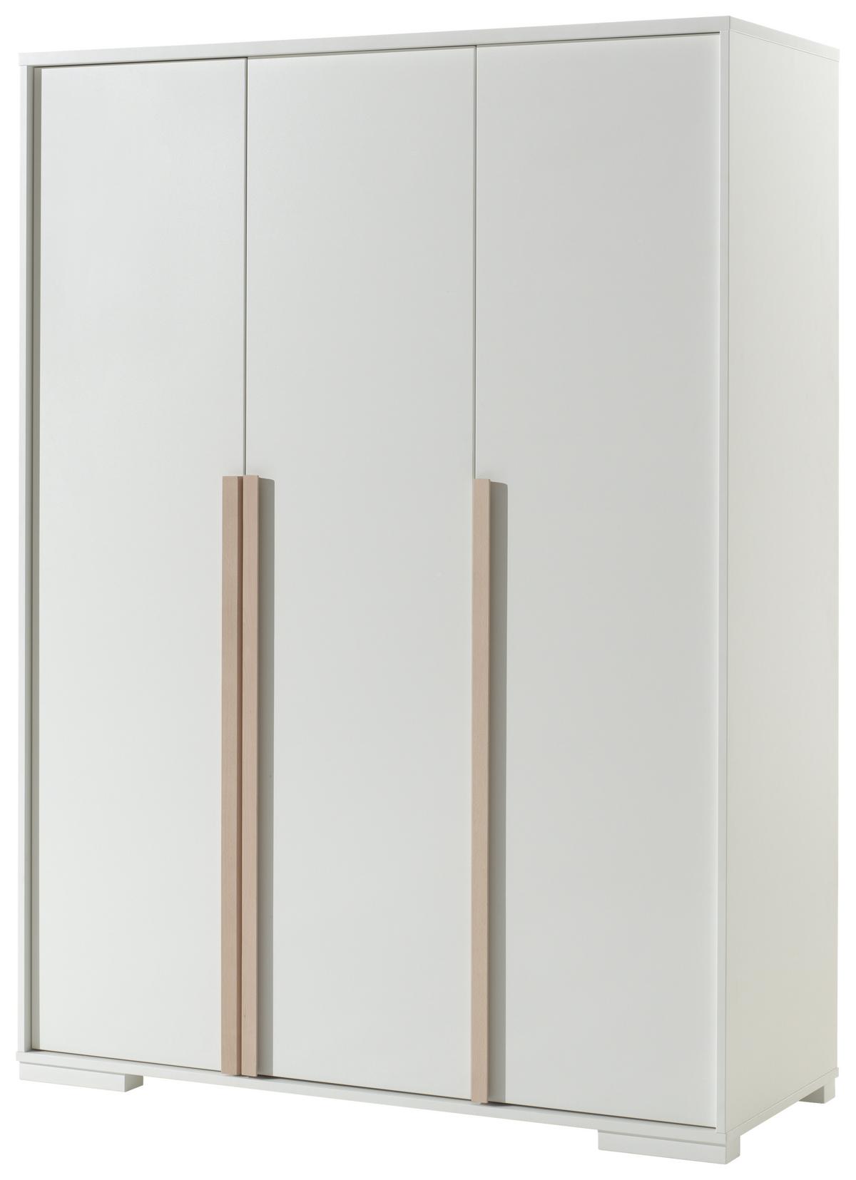Drehtürenschrank London B: 145,6 Cm Weiß - Weiß, MODERN, Holzwerkstoff (145,6/195,2/56cm) - MID.YOU