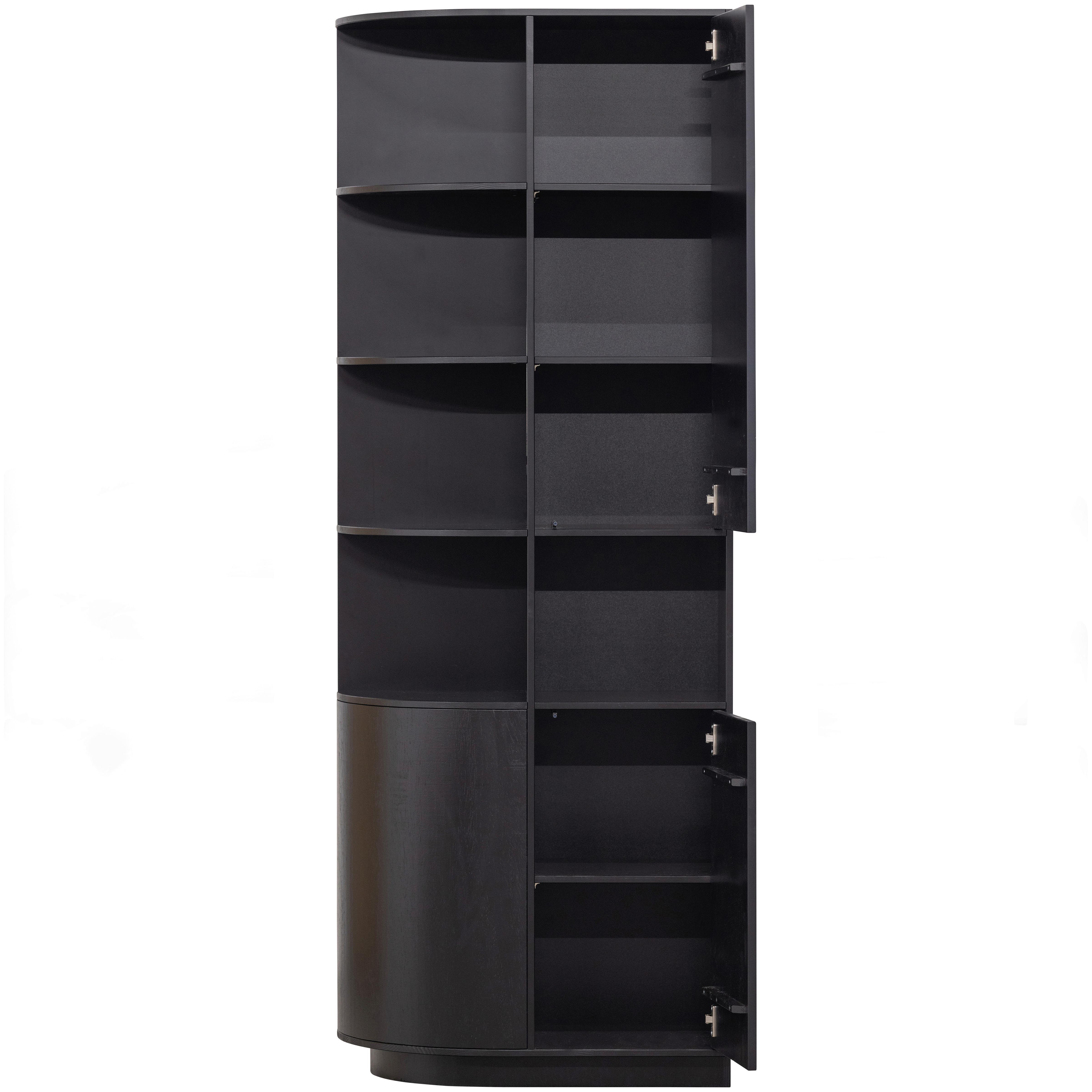 Mehrzweckschrank Finca Schwarz B: 78 Cm - Schwarz, Design, Holz (78/210/40cm) - Livetastic