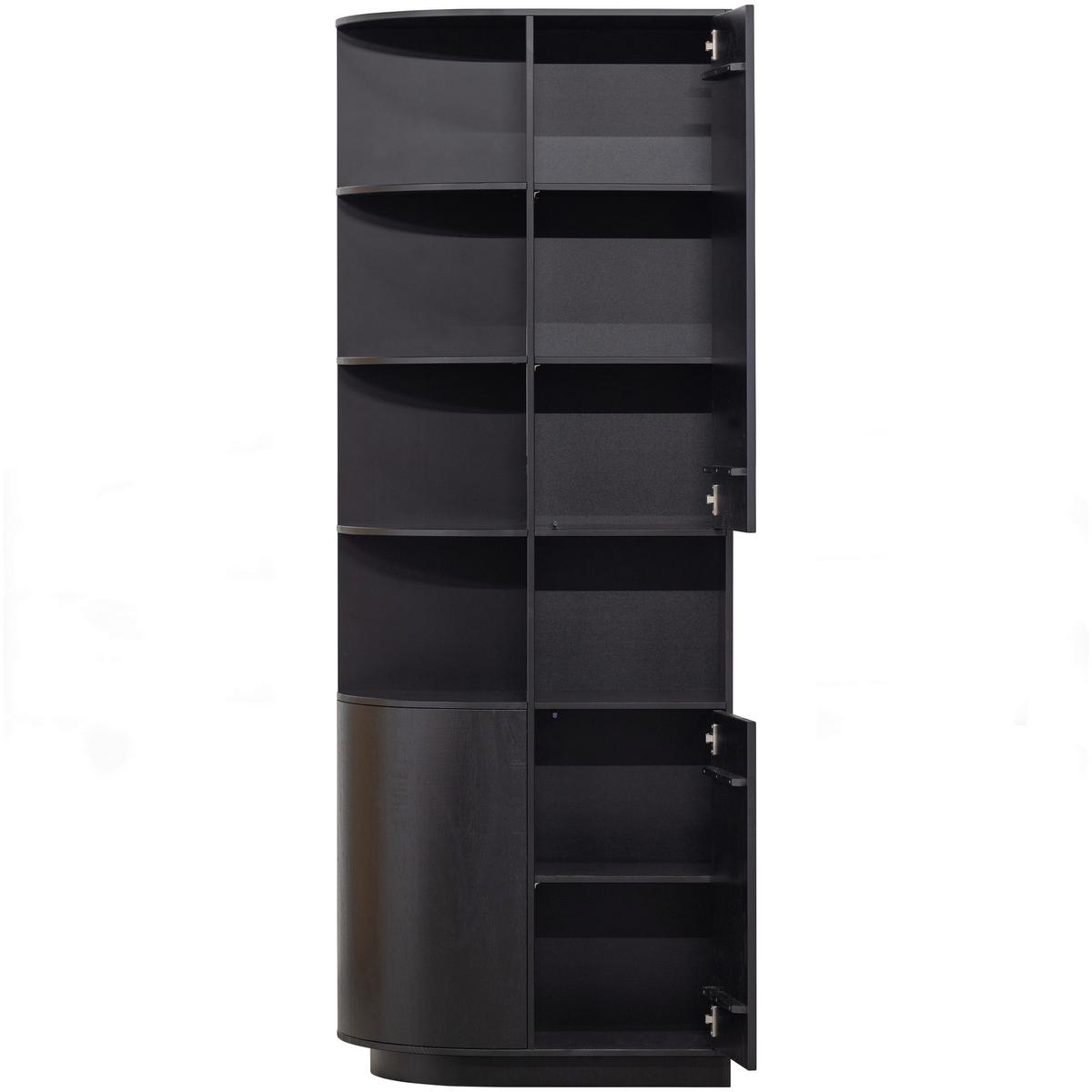 Mehrzweckschrank Finca Schwarz B: 78 Cm - Schwarz, Design, Holz (78/210/40cm) - Livetastic