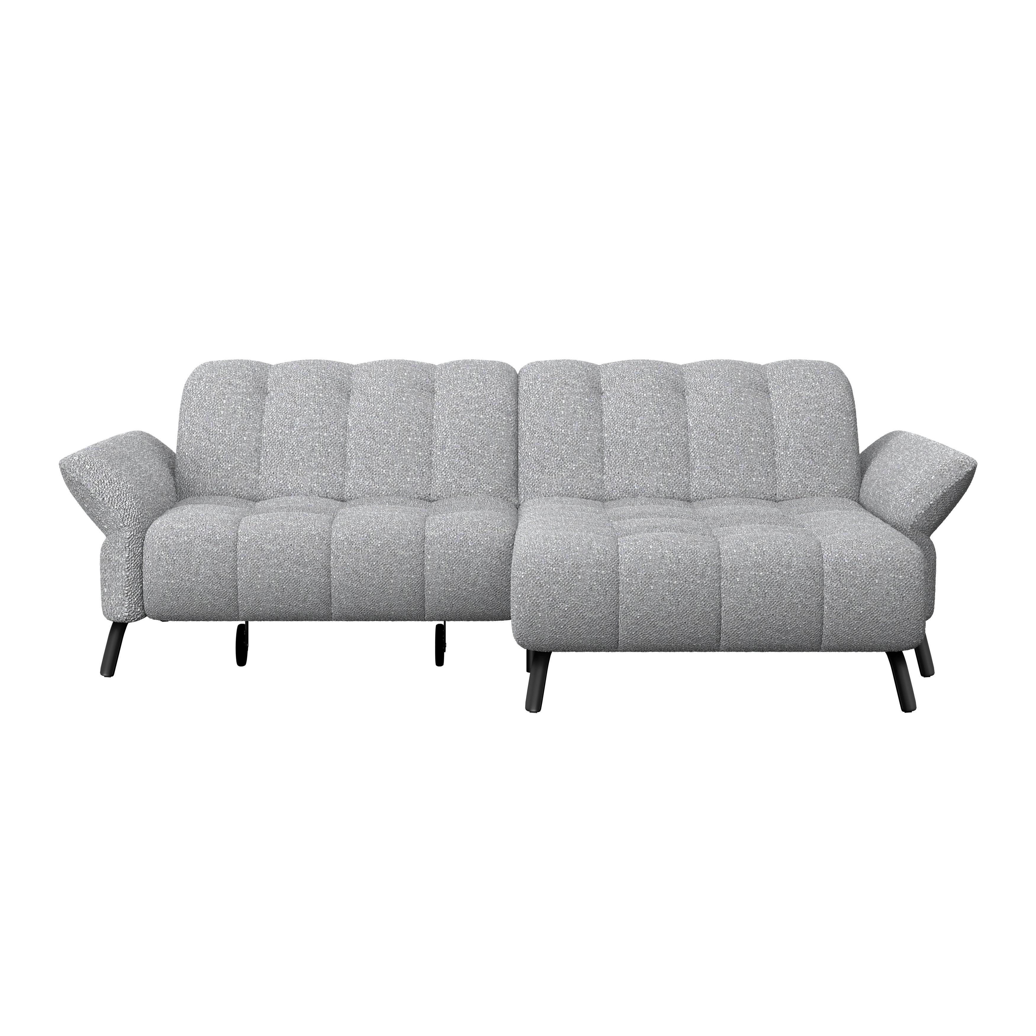 Ecksofa Coast Silberfarben, 244x173cm