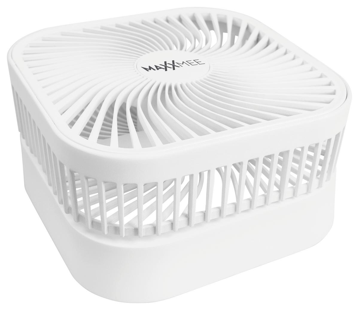 Tischventilator 1,3-4,8 W Maxxmee H: 19,7 Cm - Weiß, Basics, Kunststoff/Metall (19,7/19,7/9,3cm) - TV - Unser Original
