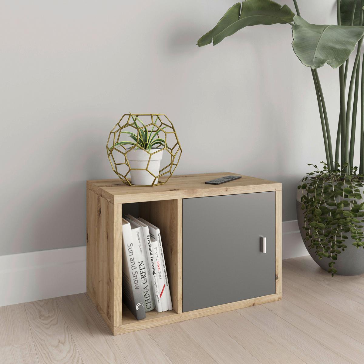 Container Fortuna - Grau, Basics, Holzwerkstoff (34/34/33,4cm) - MID.YOU
