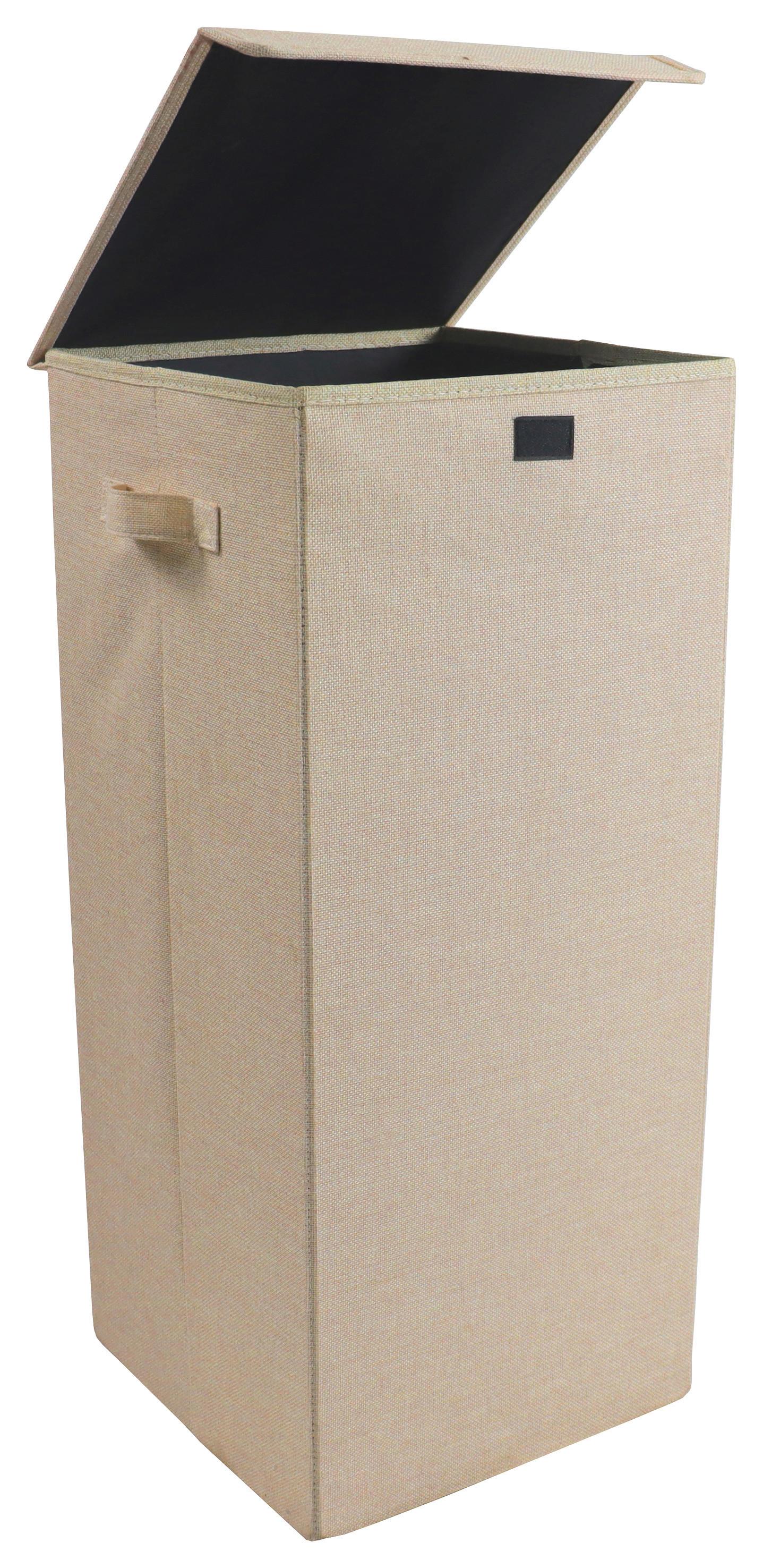 Wäschekorb Dreso L Creme 30x70x30 cm - Creme, MODERN, Textil (30/70/30cm) - MID.YOU