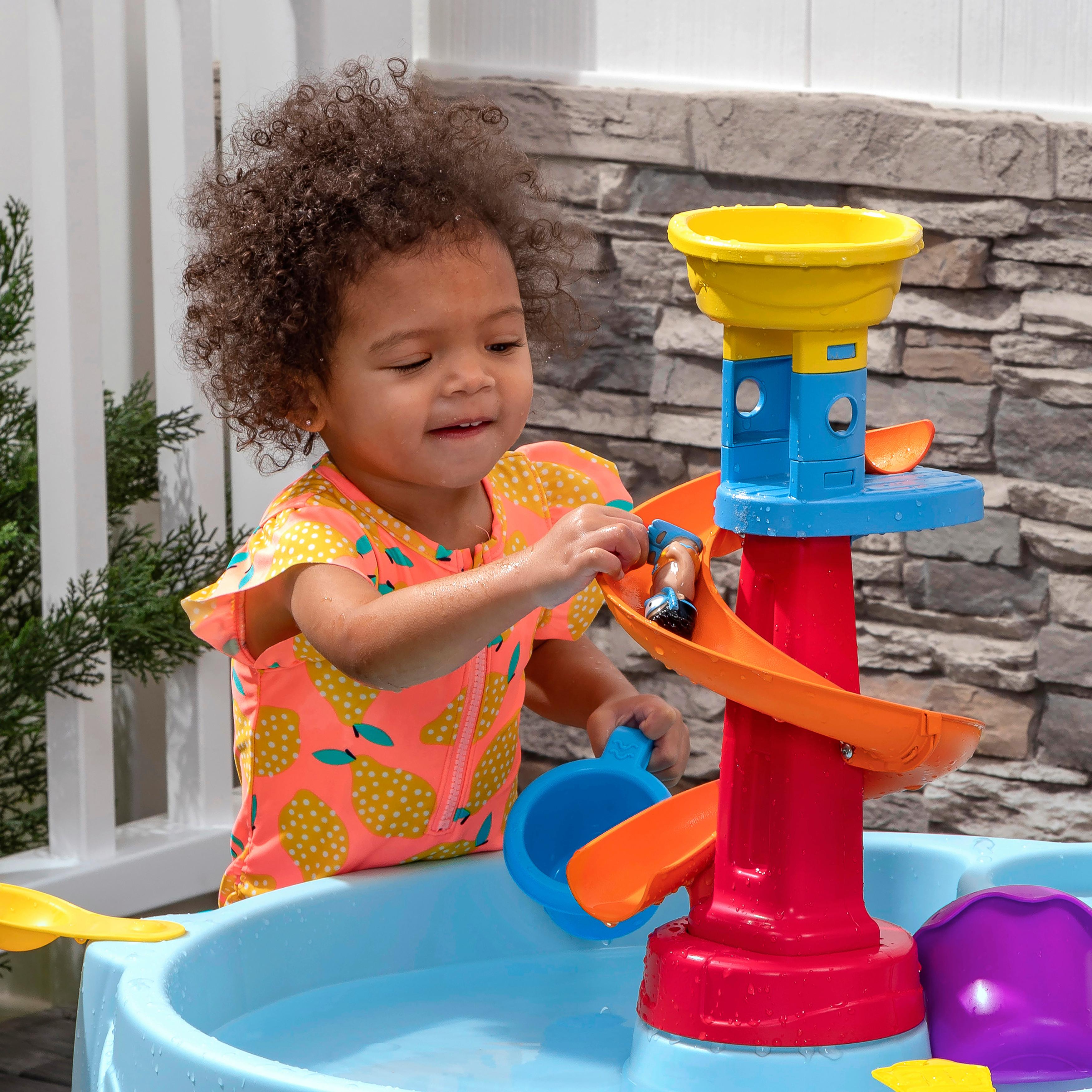 Sand- Und Wassertisch Spiral - Blau/Grau, Basics, Kunststoff (66/66/57,1cm) - Ambia Garden