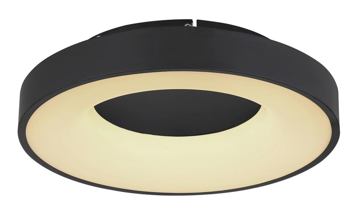 Led-deckenleuchte 41758-30b - Opal/Schwarz, Design, Kunststoff/Metall (40/10cm) - Globo