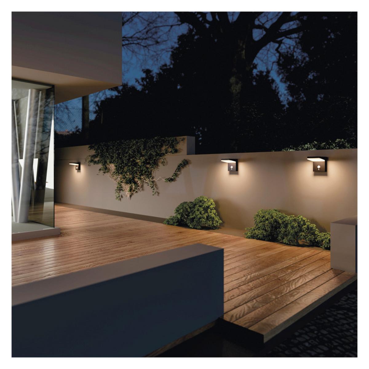 VONKAJŠIE LED SVIETIDLO VEREA - čierna, Modern, kov/plast