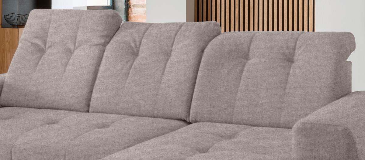 Ecksofa Mit Usb Anschluss Sano, Taupe, S: 258x180 Cm - Taupe/Schwarz, MODERN, Textil (258/180cm) - Livetastic
