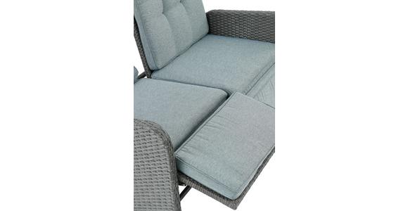 Loungegarnitur 4-Tlg Santander Metall/Polly-Rattan mit Kissen - Grau, MODERN, Kunststoff/Textil (120/60/60cm) - Beldano