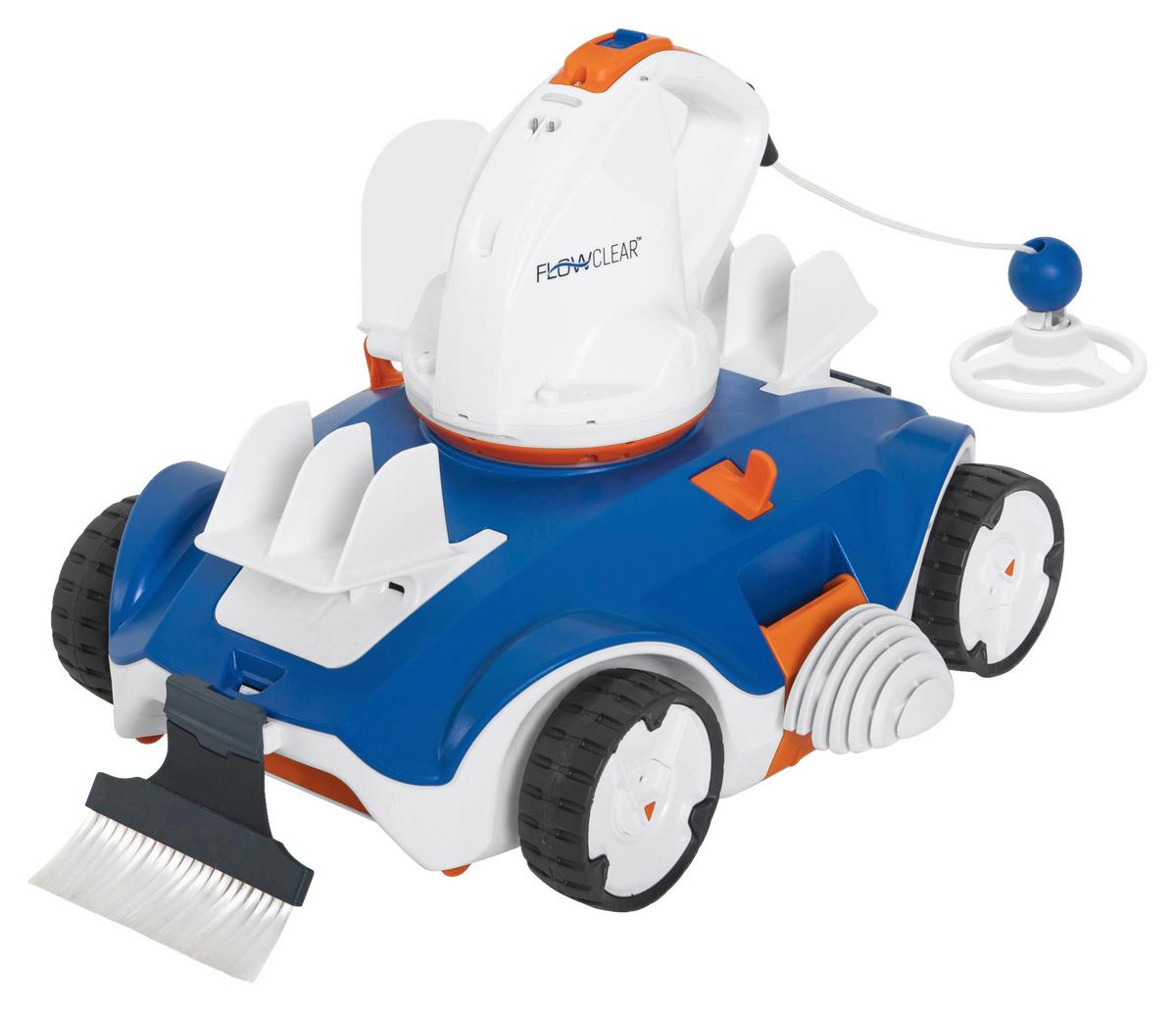 Poolroboter Aquatronix, Akku Laufzeit 90 Min, Tragegriff - Blau/Orange, MODERN, Kunststoff/Metall (45/33/30,5cm) - Bestway