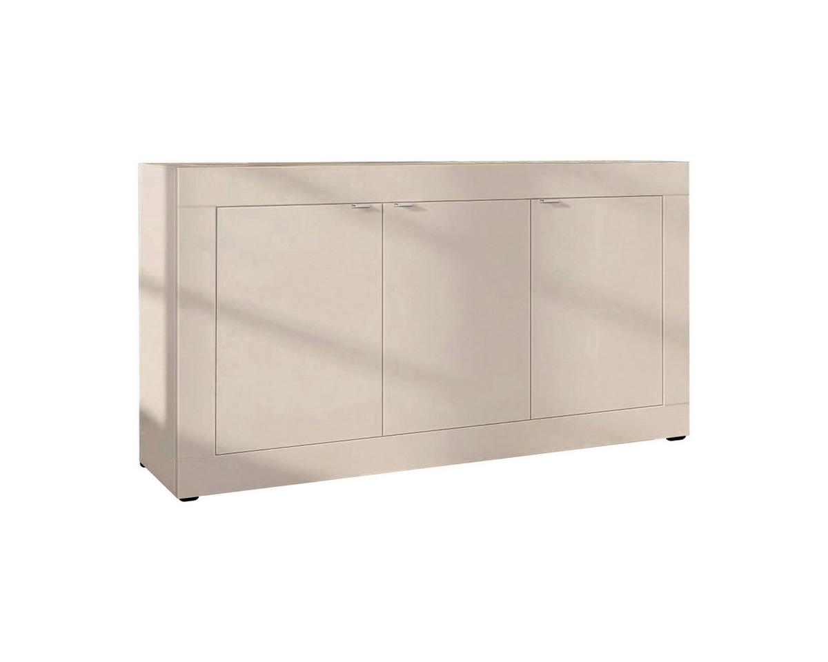 Sideboard Basic Kaschmir B: 160 Cm - Kaschmir/Schwarz, Design, Holzwerkstoff (160/86/43cm) - MID.YOU