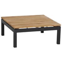 Loungetisch H16598 - Anthrazit/Teakfarben, MODERN, Holz/Metall (73,5/73,5/31,5cm) - Siena Garden