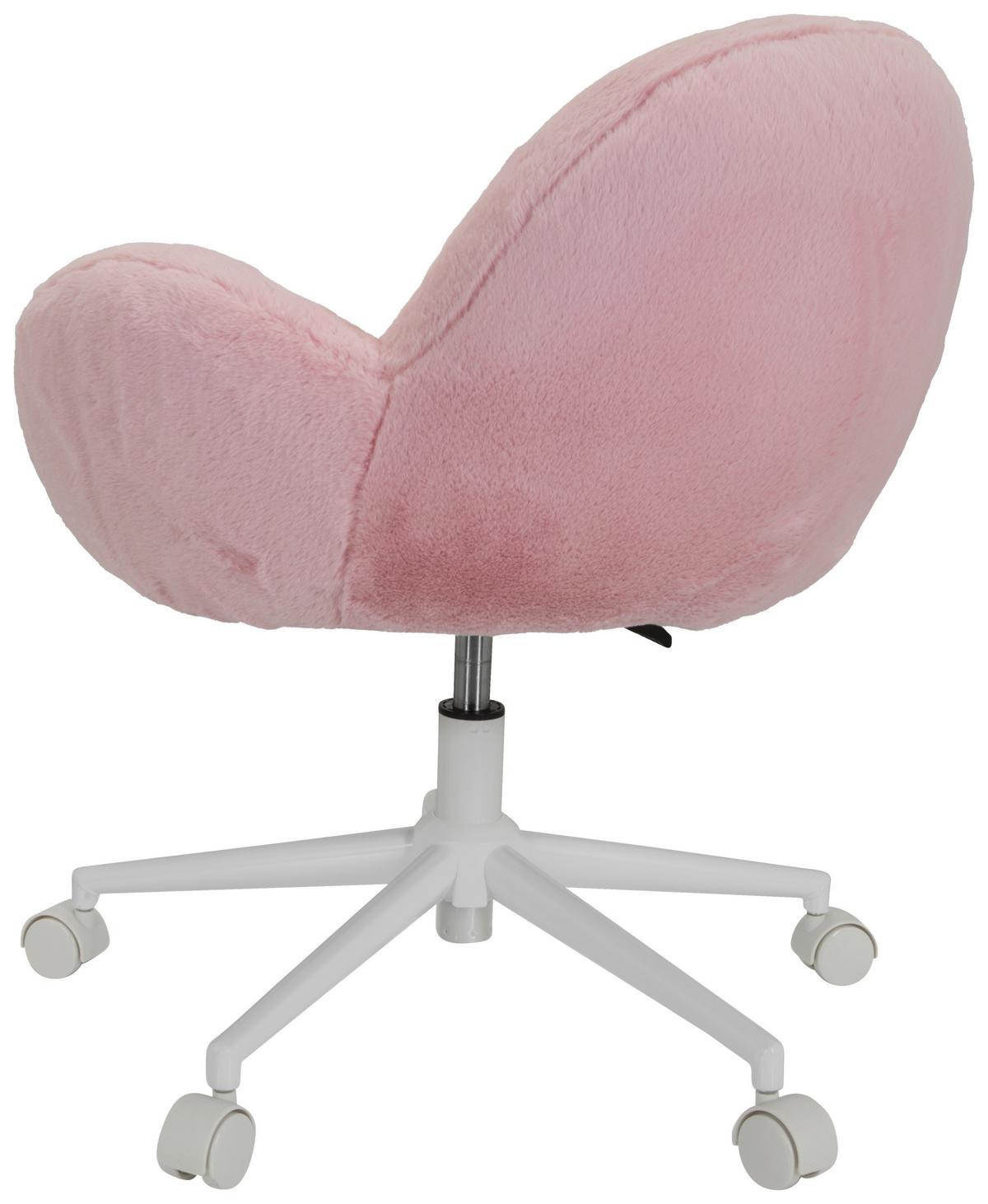Jugenddrehstuhl Kiddy Teddy Rosa Bis 80 Kg - Weiß/Rosa, MODERN, Kunststoff/Textil (65/79/64cm) - MID.YOU