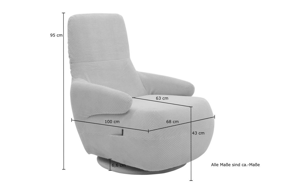 Sessel Hellgrau B: 68 cm - Hellgrau/Schwarz, Design, Textil (68/67/88cm) - MID.YOU