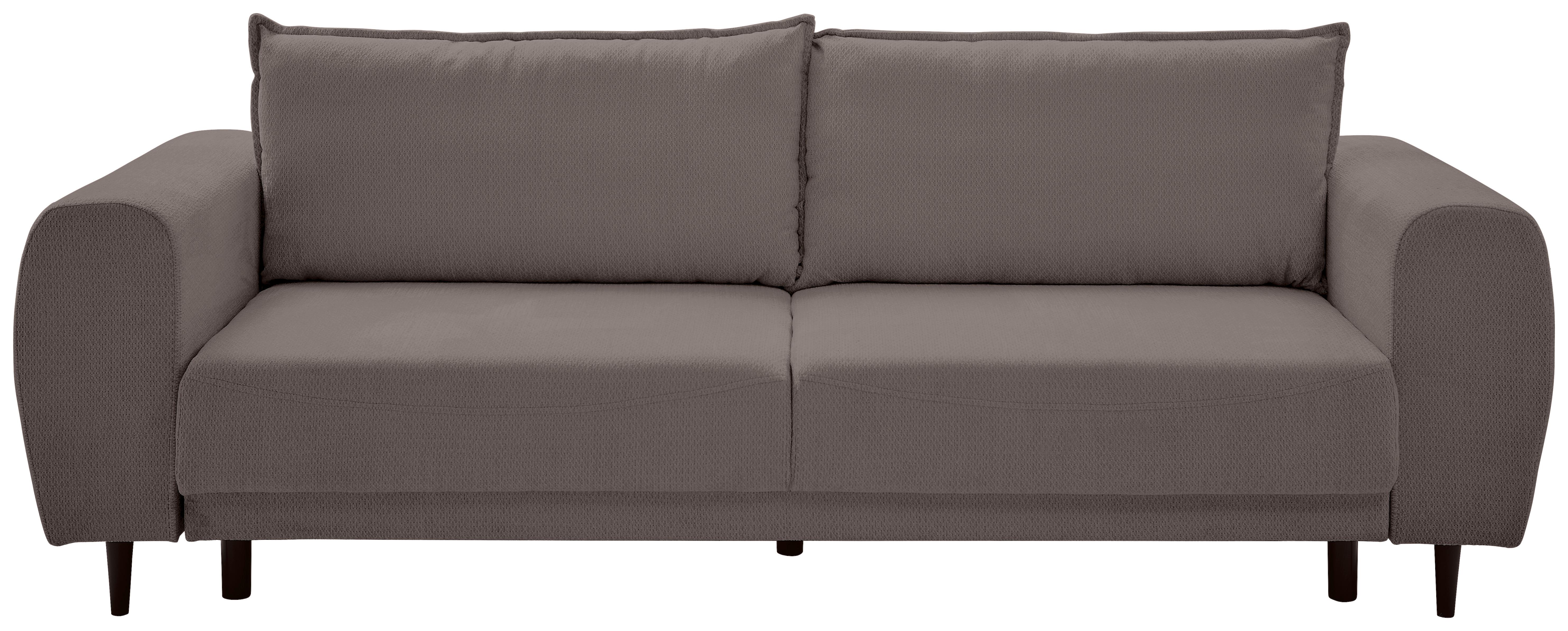 Schlafsofa Siena - Schwarz/Braun, KONVENTIONELL, Textil (245/85/92cm) - Livetastic