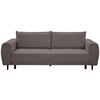3-sitzer-sofa Mit Schlaffunktion Siena B: 245 Cm - Schwarz/Braun, KONVENTIONELL, Textil (245/85/92cm) - Livetastic