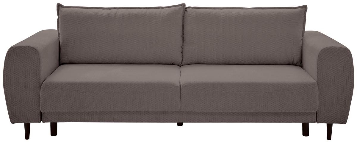 3-sitzer-sofa Mit Schlaffunktion Siena B: 245 Cm - Schwarz/Braun, KONVENTIONELL, Textil (245/85/92cm) - Livetastic