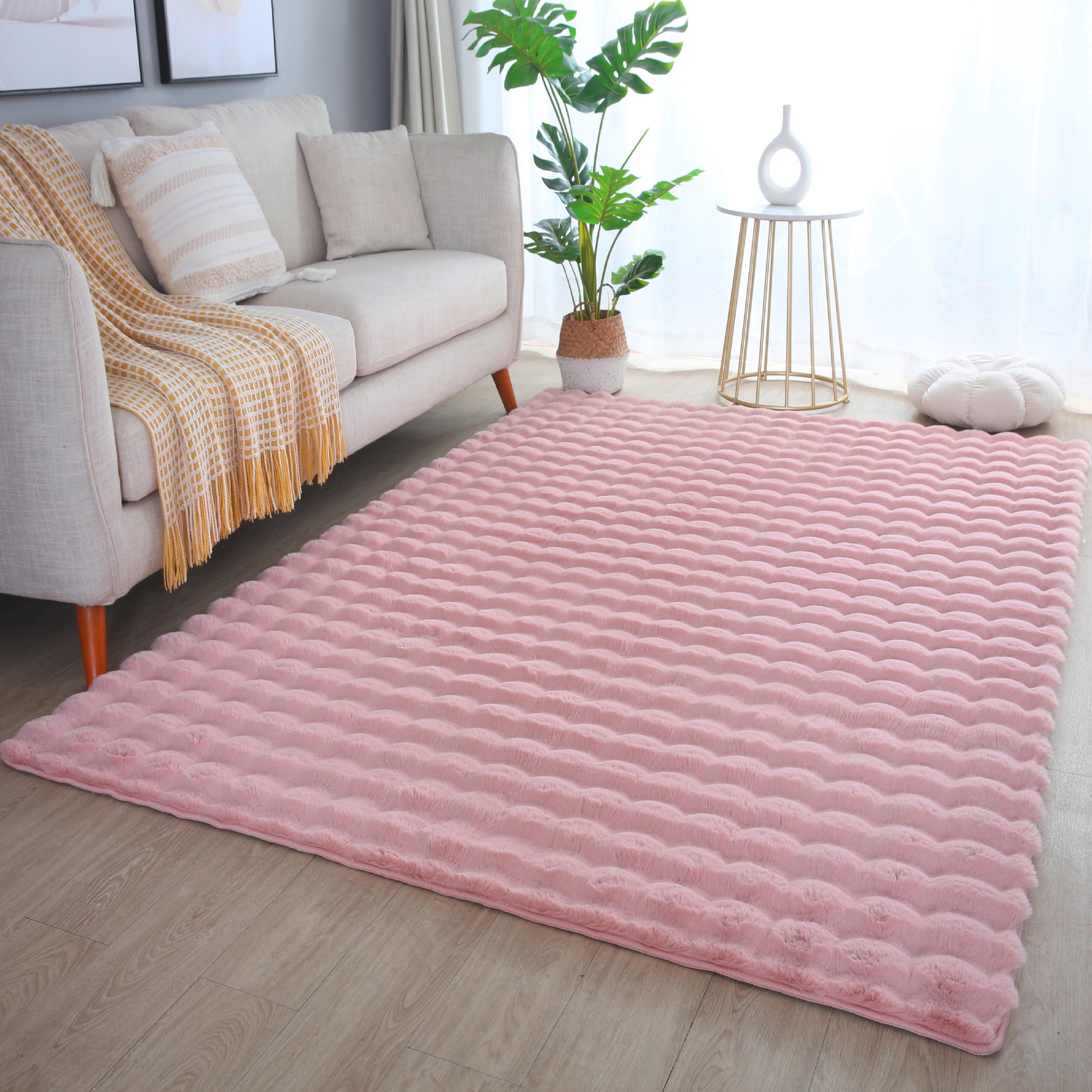 Hochflorteppich, Rosa,f: 25mm Ambiance - Rosa, Basics, Textil (80/150cm)