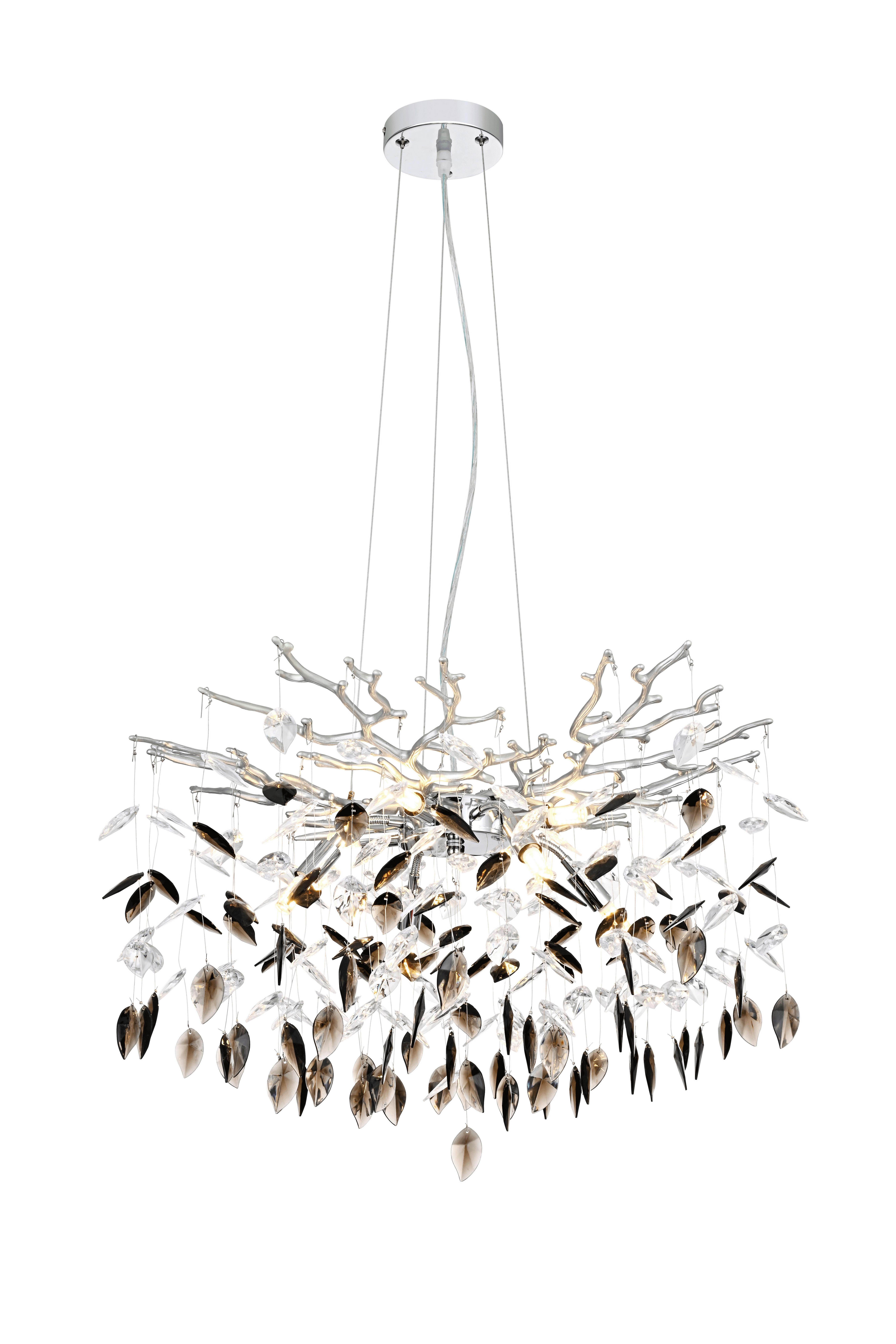 Hängeleuchte Christof - Klar/Chromfarben, Basics, Kunststoff/Metall (61/120cm) - James Wood