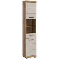 Hochschrank Scout Kaschmir/Naturfarben B: 37 cm - Kaschmir/Schwarz, MODERN, Holzwerkstoff (37/191/31cm) - MID.YOU