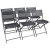 Gartenstuhl-set Klappbar Sumila Metall, Textil - Schwarz, MODERN, Textil/Metall (45/79/46cm) - Ambia Garden