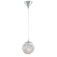 Hängeleuchte 93073* Luberio - Chromfarben/Alufarben, Basics, Glas/Metall (25/110cm) - Eglo