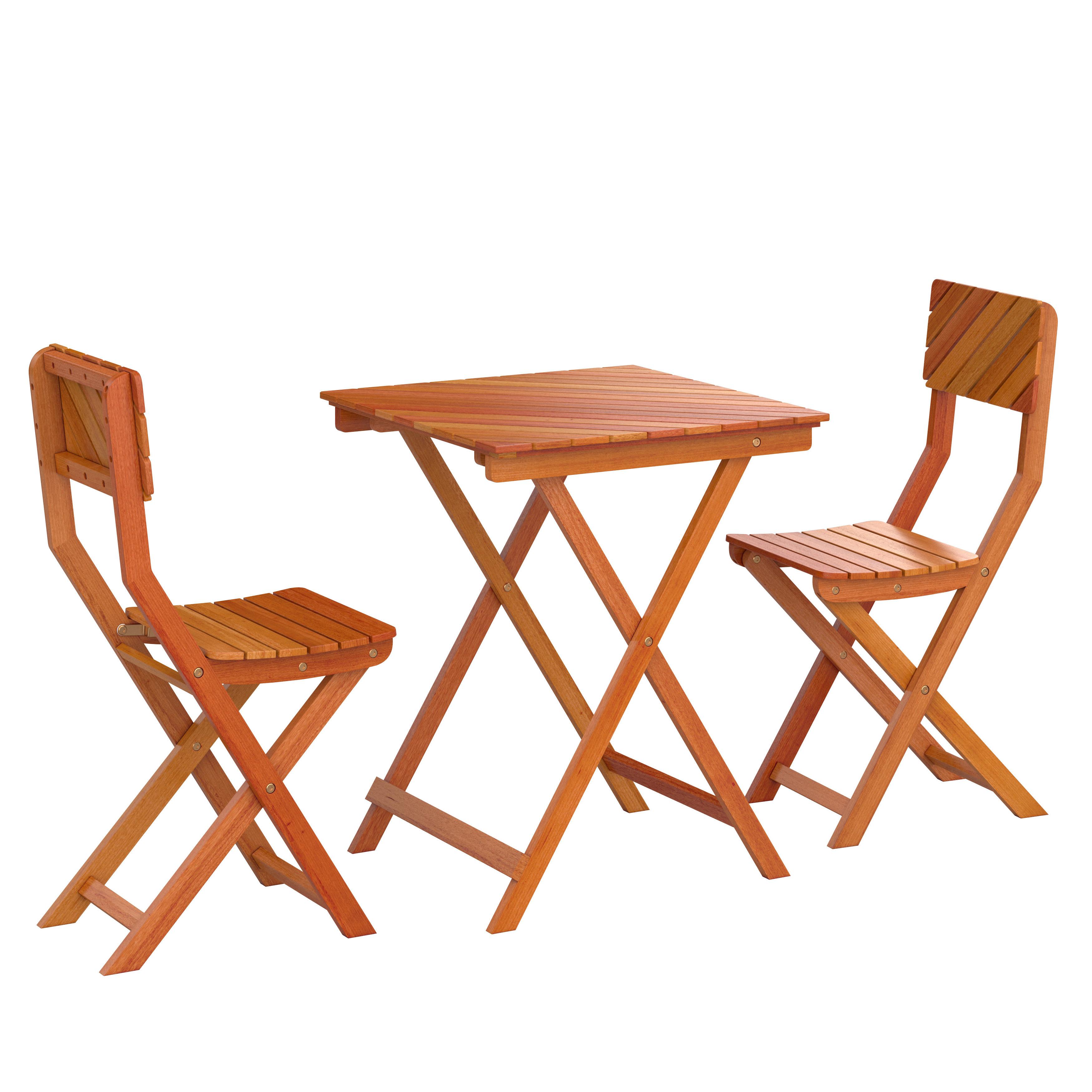 Balkonmöbel Set Simone Holz - Naturfarben, MODERN, Holz - James Wood