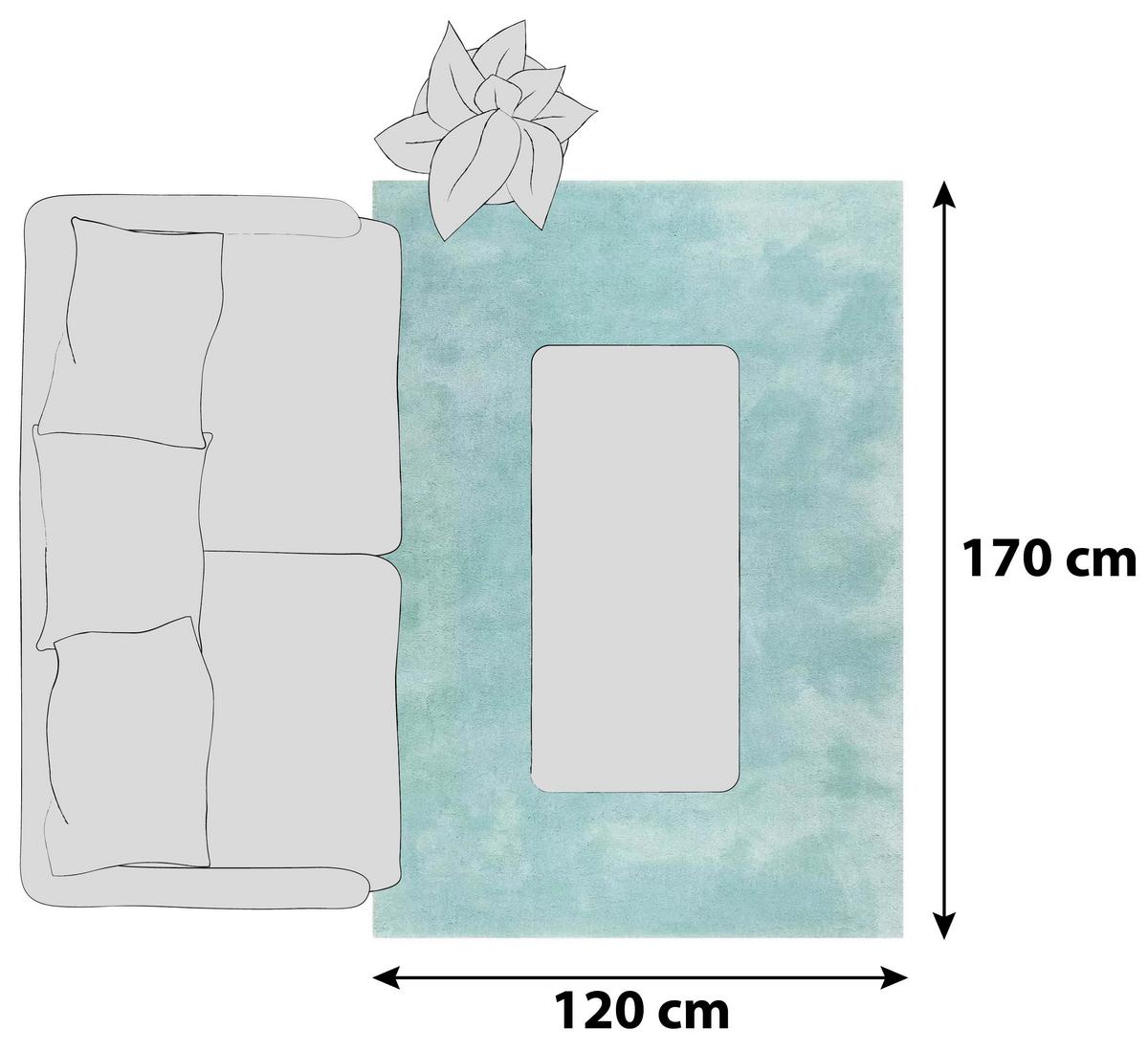 Hochflorteppich Relaxx Türkis 120x170 Cm - Türkis, Basics, Textil (120/170cm) - Esprit