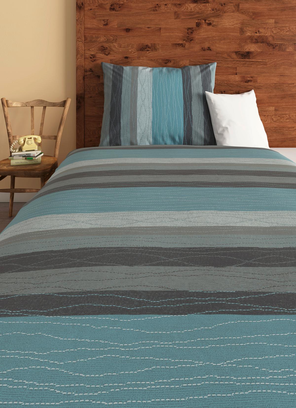 Bettwäsche 140x200 cm Petra Renforce, Blau - Blau, ROMANTIK / LANDHAUS, Textil - James Wood