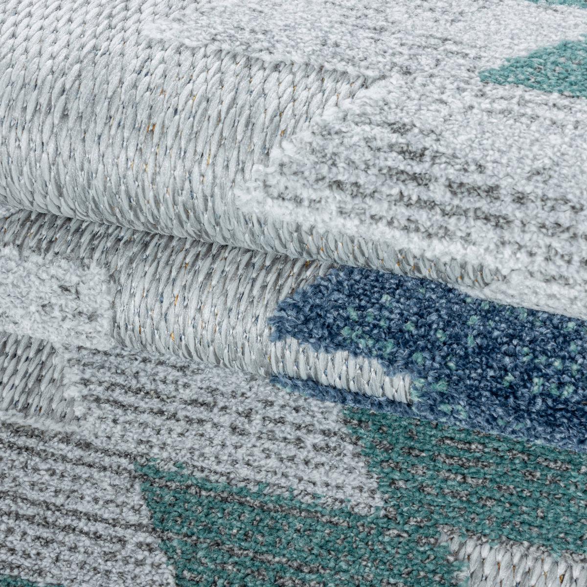 Flachwebeteppich Bahama - Blau, Design, Textil (240/340cm) - Novel