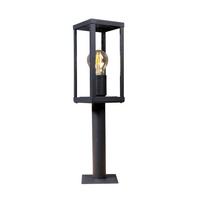 Sockelleuchte Karo 60 Watt Glas/Metall Bodenmontage - Klar/Eichefarben, Basics, Glas/Metall (50/11/11cm)