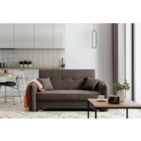 Schlafsofa Laine Braun, B: 155 Cm - Silberfarben/Braun, Design, Textil (155/105/75cm) - P & B