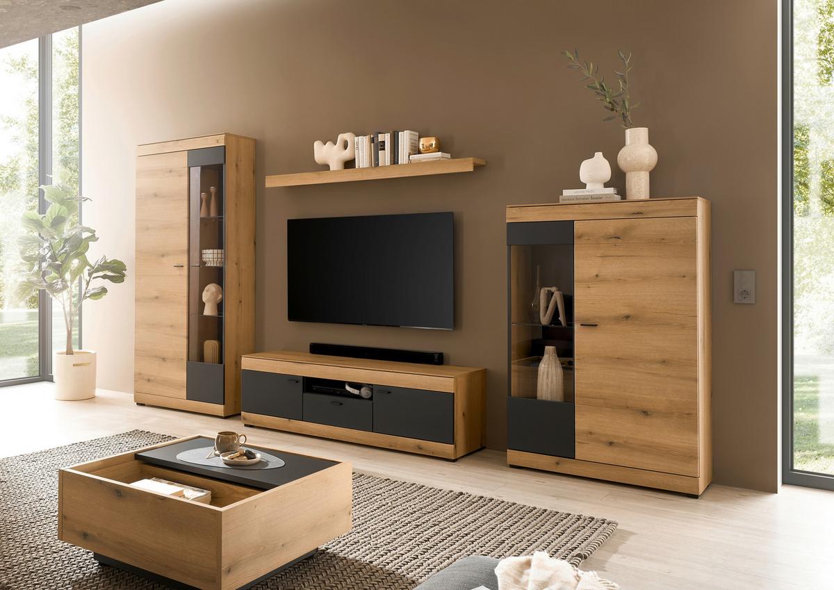 Wandboard Soleto Eichefarben B: 150cm - Eichefarben, Design, Holzwerkstoff (150/8/20cm) - MID.YOU