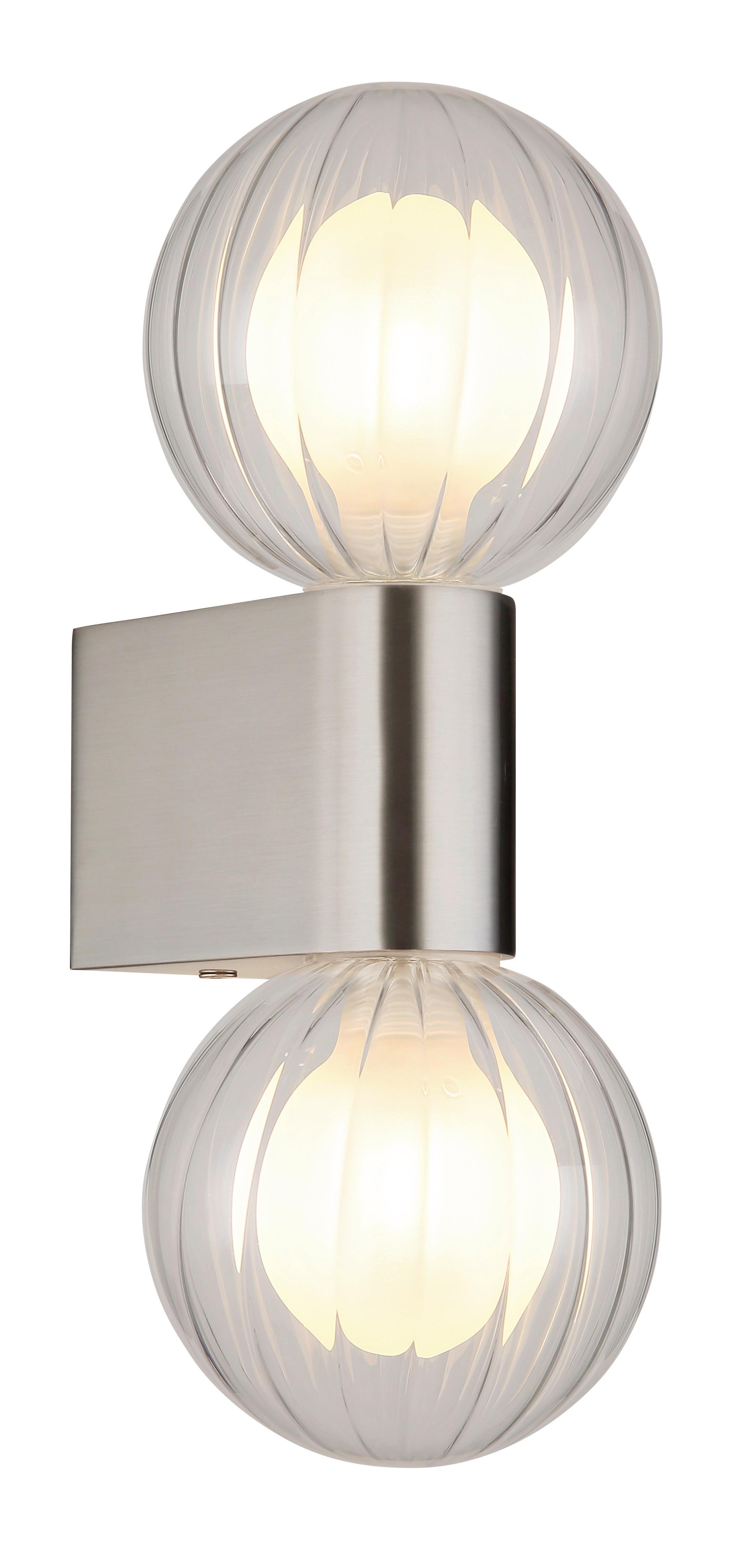 Bad-wandleuchte Ip44 2-Flammig Klar L: 10 Cm