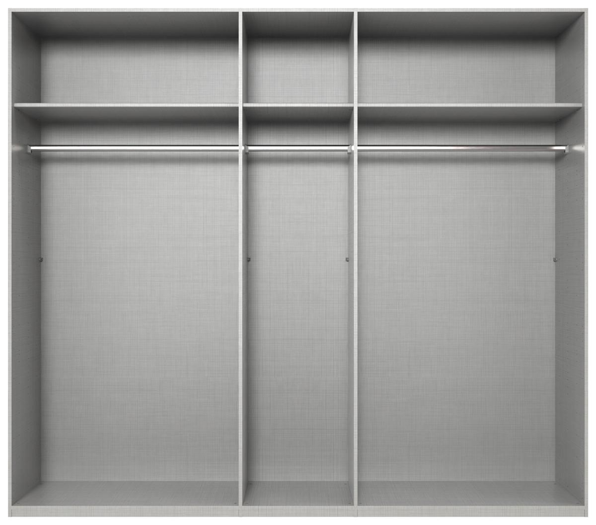 Drehtürenschrank Andorra Eiche/graphitfarben B: 250 Cm - Eichefarben/Graphitfarben, MODERN, Holzwerkstoff (250/216/58cm) - MID.YOU