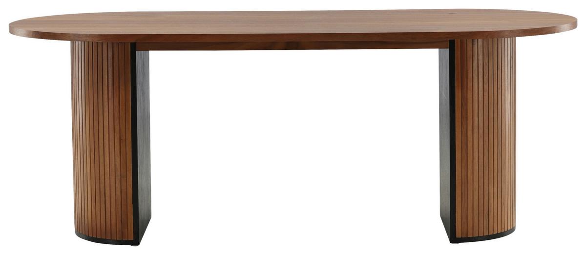 Esstisch Bianca - Schwarz/Naturfarben, Design, Holz/Holzwerkstoff (200/90/75cm) - Livetastic