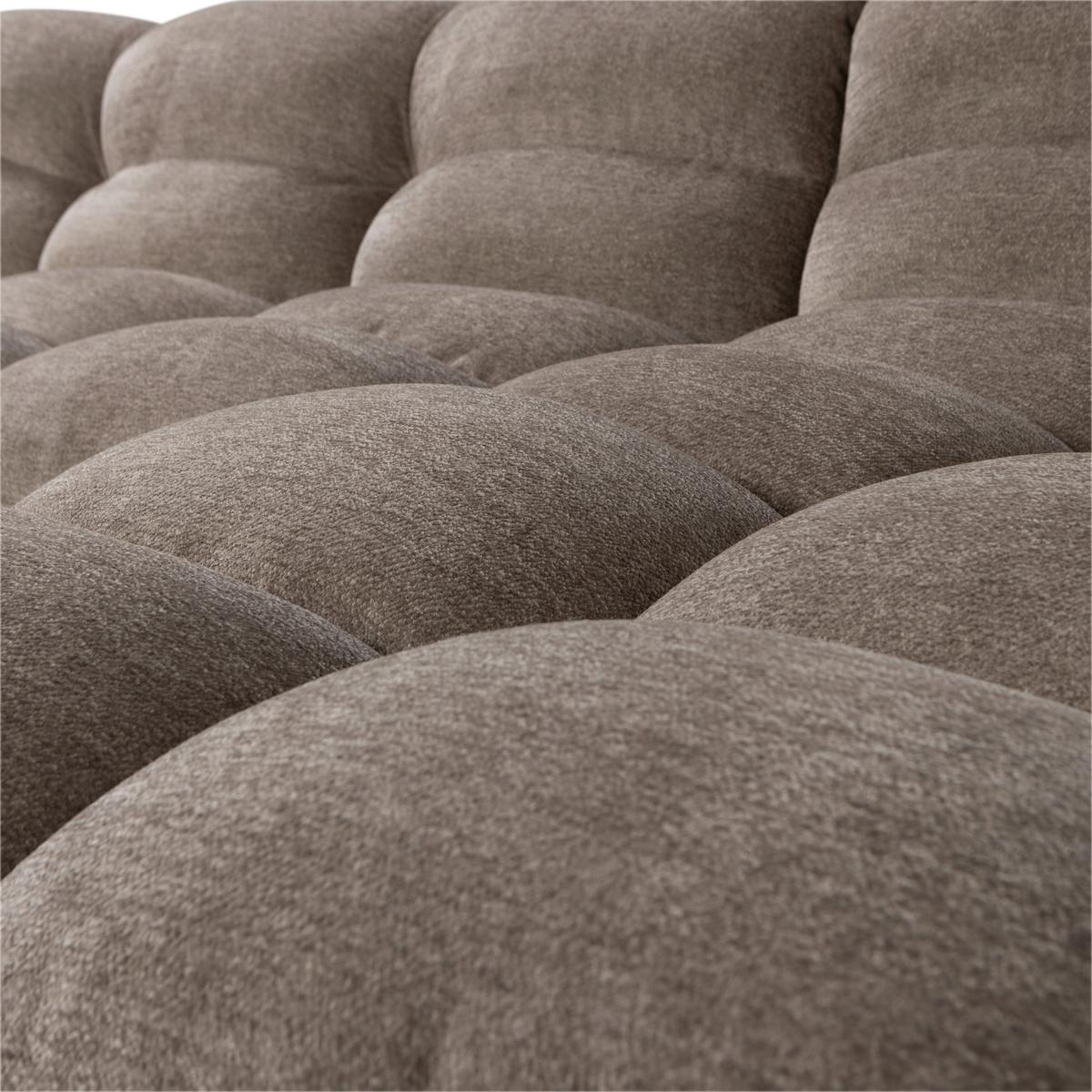 Ecksofa Tibas Sandfarben S: 280x165cm - Sandfarben/Schwarz, Design, Textil (280/165cm) - Livetastic