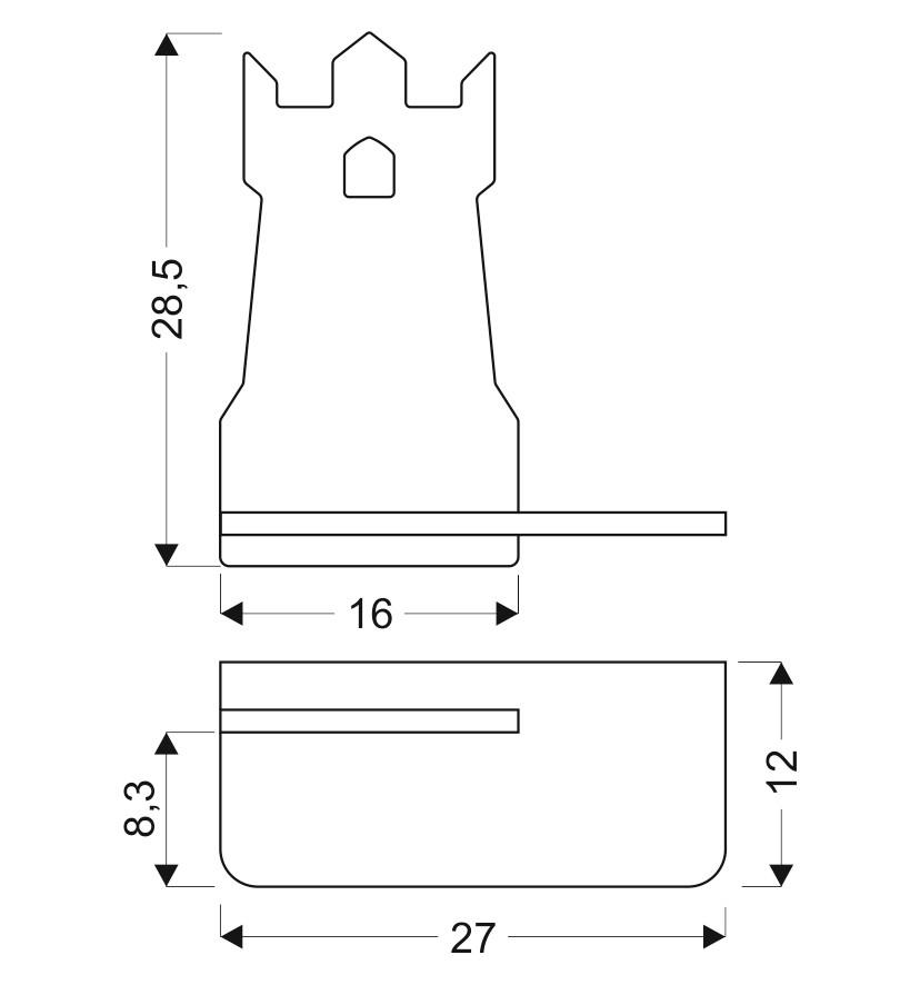 Kinderwandleuchte 21-84729 Tower - Blau, Basics, Holz/Holzwerkstoff (27/12/28.5cm)