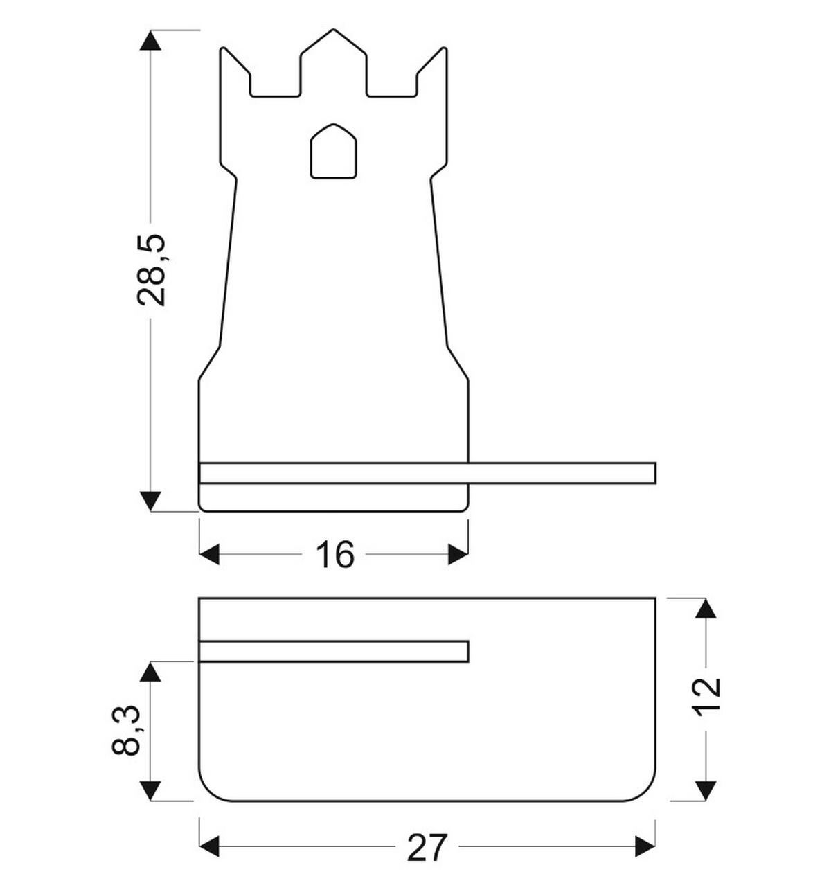 Kinderwandleuchte 21-84729 Tower - Blau, Basics, Holz/Holzwerkstoff (27/12/28.5cm)