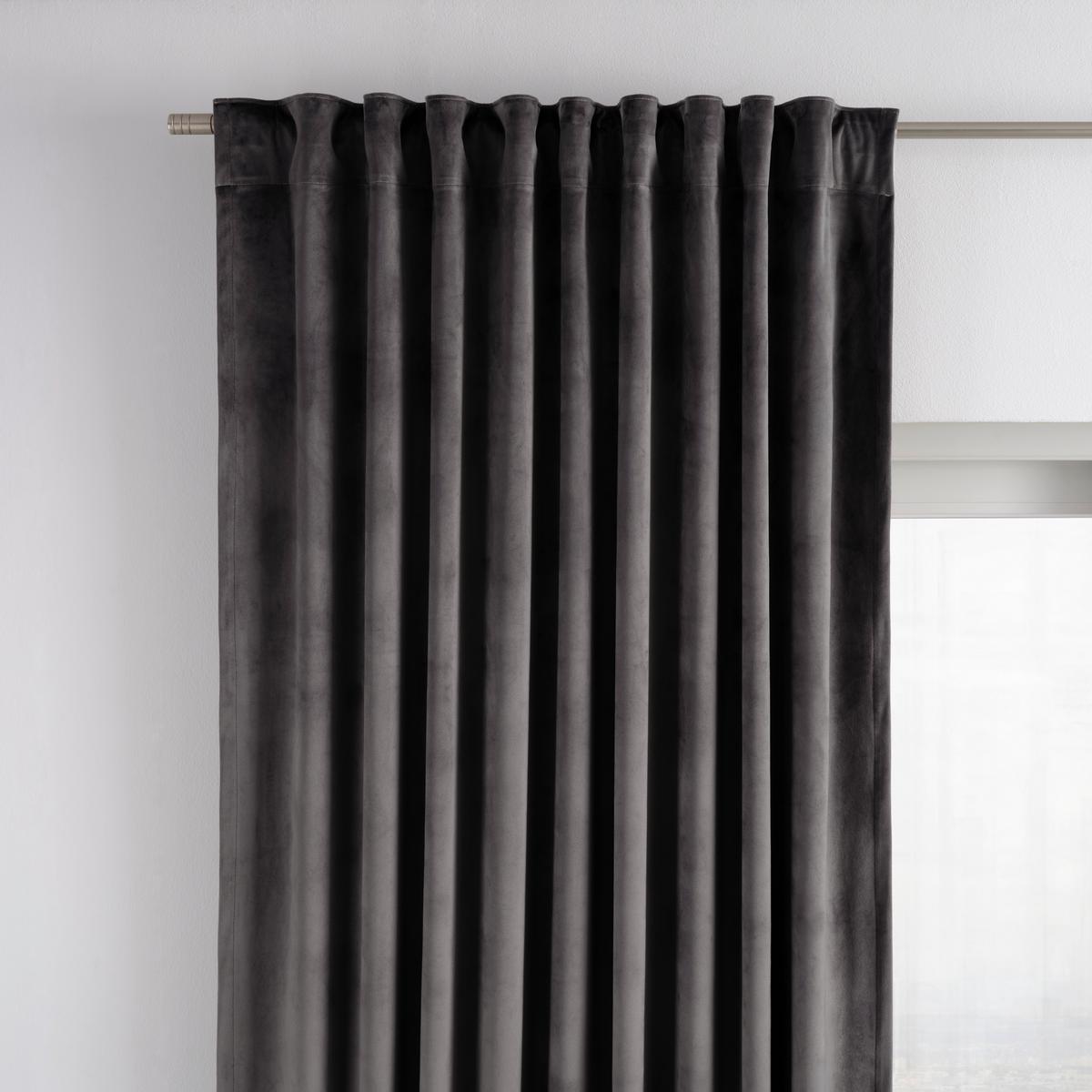 HOTOVÝ ZÁVES Viola, 140/245cm, antracit - antracitová, Konventionell, textil (140/245cm) - Premium Living