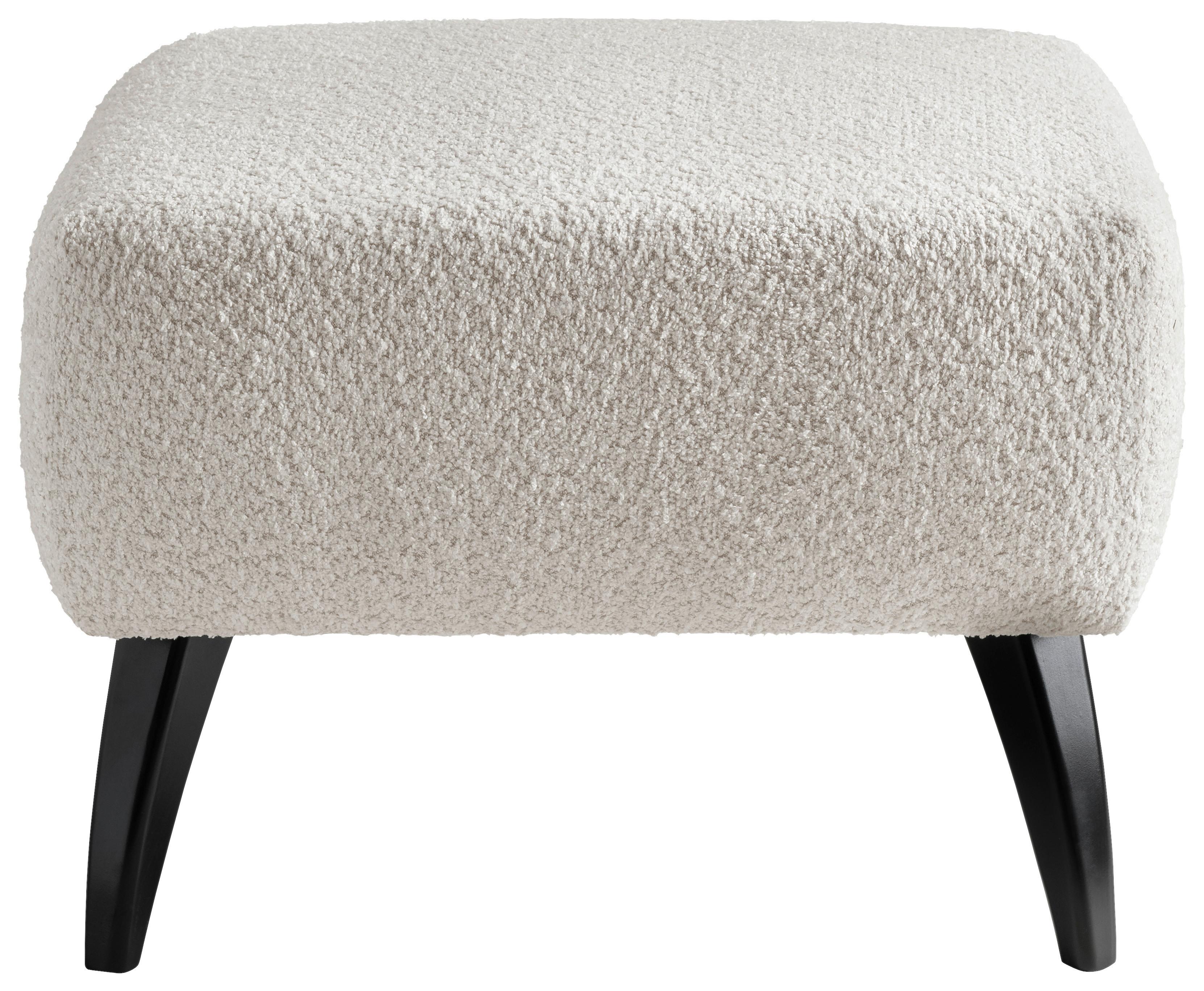 Hocker Colori Weiß B: 66 cm - Schwarz/Weiß, MODERN, Holz/Textil (66/44/66cm) - MID.YOU