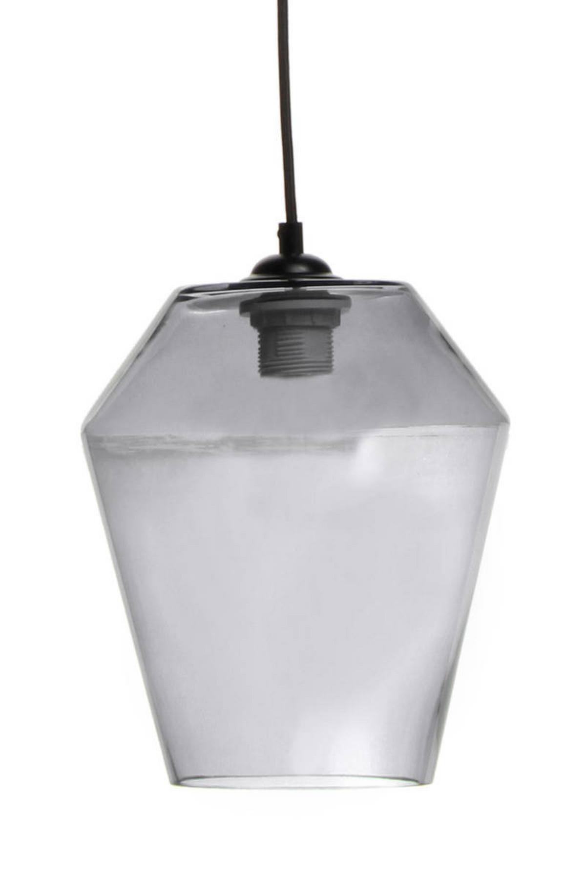 Hängeleuchte Planta H: 30 cm 1-Flammig - Grau, Trend, Glas (21/30/21cm) - Kayoom