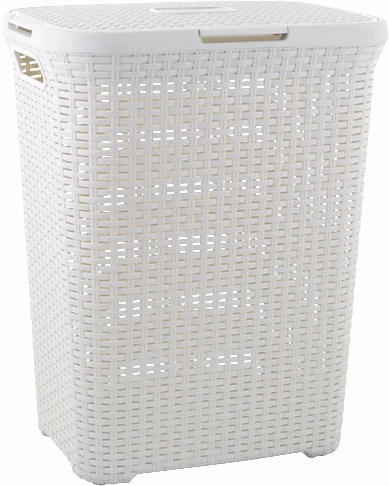 Szennyestartó Rattan Hatású - krémszínű, Konventionell, műanyag (34,1/61,5/44,8cm) - Curver
