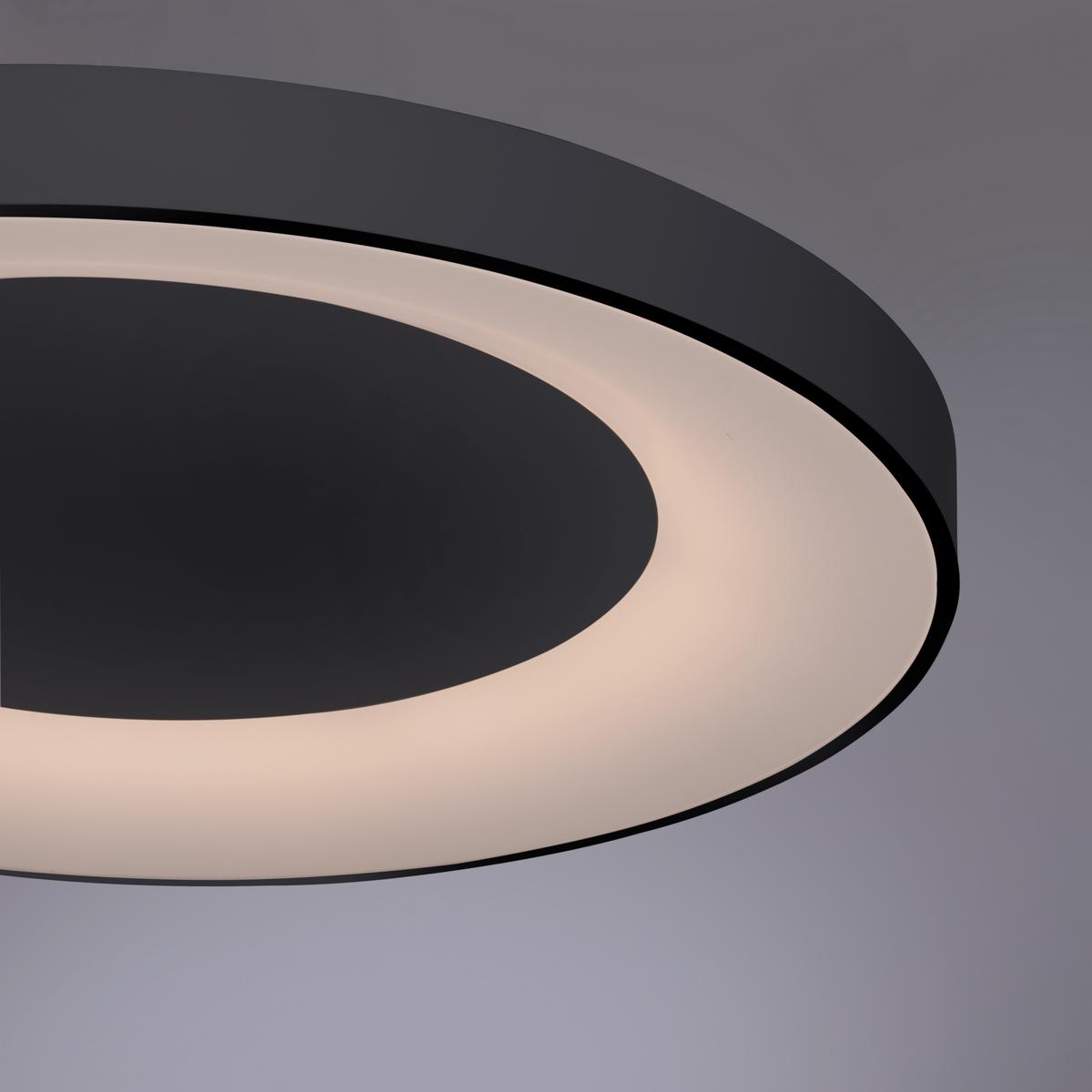 Led-deckenleuchte Anika Ø 70 Cm Mit Farbtemperaturwechsler - Anthrazit, Basics, Kunststoff/Metall (70/70/7,7cm)
